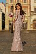 La Femme 31464 Mauve Three-Quarter Sleeve Dress