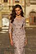 La Femme 31464 Mauve Three-Quarter Sleeve Dress