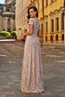 La Femme 31838 Light Mauve Short Sleeve Dress
