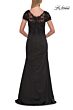 La Femme 32431 Pewter Surplice Bodice Drape Dress