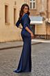 La Femme 33152 Dusty Sage Surplice Bodice Dress