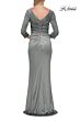 La Femme 33152 Dusty Sage Surplice Bodice Dress