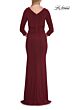 La Femme 33214 Navy V-Neckline Dress
