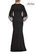 La Femme 33215 Navy Queen Anne Neckline Dress