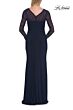 La Femme 33282 Black Long Sleeve Ruched Dress