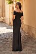 La Femme 33329 Black Off The Shoulder Dress