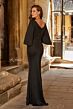 La Femme 33391 Black Bateau Neckline V-Back Dress