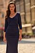 La Femme 33540 Navy Three-Quarter Sleeve Dress