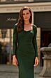 La Femme 33575 Dark Emerald Long Sleeve Dress