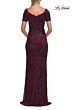 La Femme 33577 Navy Short Sleeve Dress