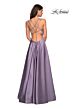 La Femme 26994 Plunging V-Neckline Open Crisscross Back Dress