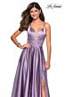 La Femme 26994 Plunging V-Neckline Open Crisscross Back Dress
