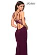 La Femme 27072 Figure-Hugging Side-Slit Strappy Back Dress