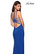 La Femme 27072 Figure-Hugging Side-Slit Strappy Back Dress