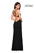 La Femme 27126 Asymmetrical Double Spaghetti Straps Dress