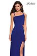La Femme 27126 Asymmetrical Double Spaghetti Straps Dress