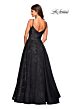 La Femme 27449 Sweetheart Neckline Shimmer Lace Dress