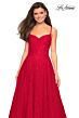 La Femme 27449 Sweetheart Neckline Shimmer Lace Dress
