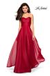 La Femme 27515 Ruched Strapless Sweetheart A-Line Dress