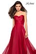 La Femme 27515 Ruched Strapless Sweetheart A-Line Dress