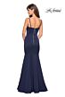 La Femme 27524 Curved Neckline Spaghetti Straps Dress