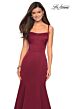 La Femme 27524 Curved Neckline Spaghetti Straps Dress