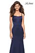 La Femme 27524 Curved Neckline Spaghetti Straps Dress
