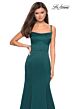 La Femme 27524 Curved Neckline Spaghetti Straps Dress