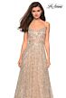 La Femme 27747 Ruched Bodice Spaghetti Straps Dress