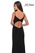 La Femme 28079 Cutout Back Faux Wrap Dress