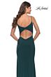 La Femme 28079 Cutout Back Faux Wrap Dress