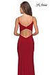 La Femme 28079 Cutout Back Faux Wrap Dress