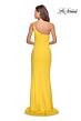 La Femme 28176 High Slit One Strap Dress