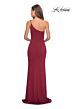 La Femme 28176 High Slit One Strap Dress