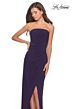 La Femme 28204 Tulip Skirt Ruched Strapless Dress