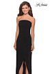 La Femme 28204 Tulip Skirt Ruched Strapless Dress