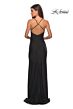 La Femme 28206 Criss Cross Back High Slit Dress
