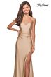 La Femme 28206 Criss Cross Back High Slit Dress