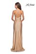La Femme 28206 Criss Cross Back High Slit Dress