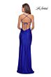La Femme 28296 Jersey Figure-Hugging Crisscross Tie Back Dress