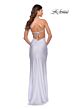 La Femme 28296 Jersey Figure-Hugging Crisscross Tie Back Dress