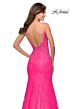 La Femme 28355 Bare Back Illusion Sides Lace Dress
