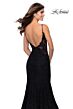 La Femme 28355 Bare Back Illusion Sides Lace Dress