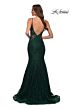 La Femme 28355 Bare Back Illusion Sides Lace Dress