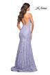 La Femme 28355 Bare Back Illusion Sides Lace Dress