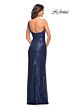 La Femme 28401 High Slit One Shoulder Sequin Dress
