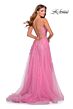 La Femme 28470 Lace-Up Back Embroidered Dress