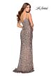 La Femme 28482 Scoop Neckline Multicolor Sequin Dress