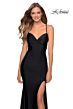 La Femme 28536 Lace-Up Back Sweetheart Neckline Dress