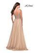 La Femme 28543 High Slit Illusion Corset Dress